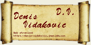 Denis Vidaković vizit kartica